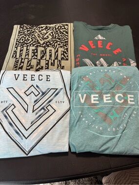 VEECE Graphic Tee Bundle of 4 - All XL NWT